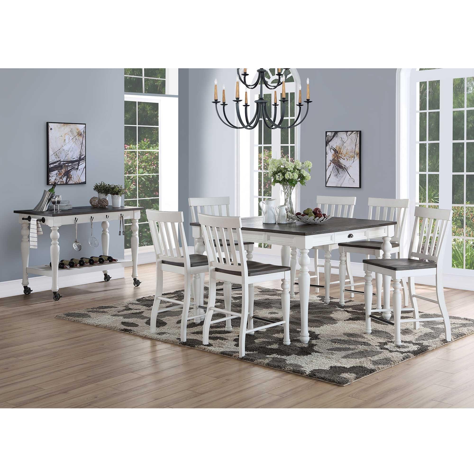 Rent to Own Steve Silver 8Piece Joanna 54" Counter Height Dining Room